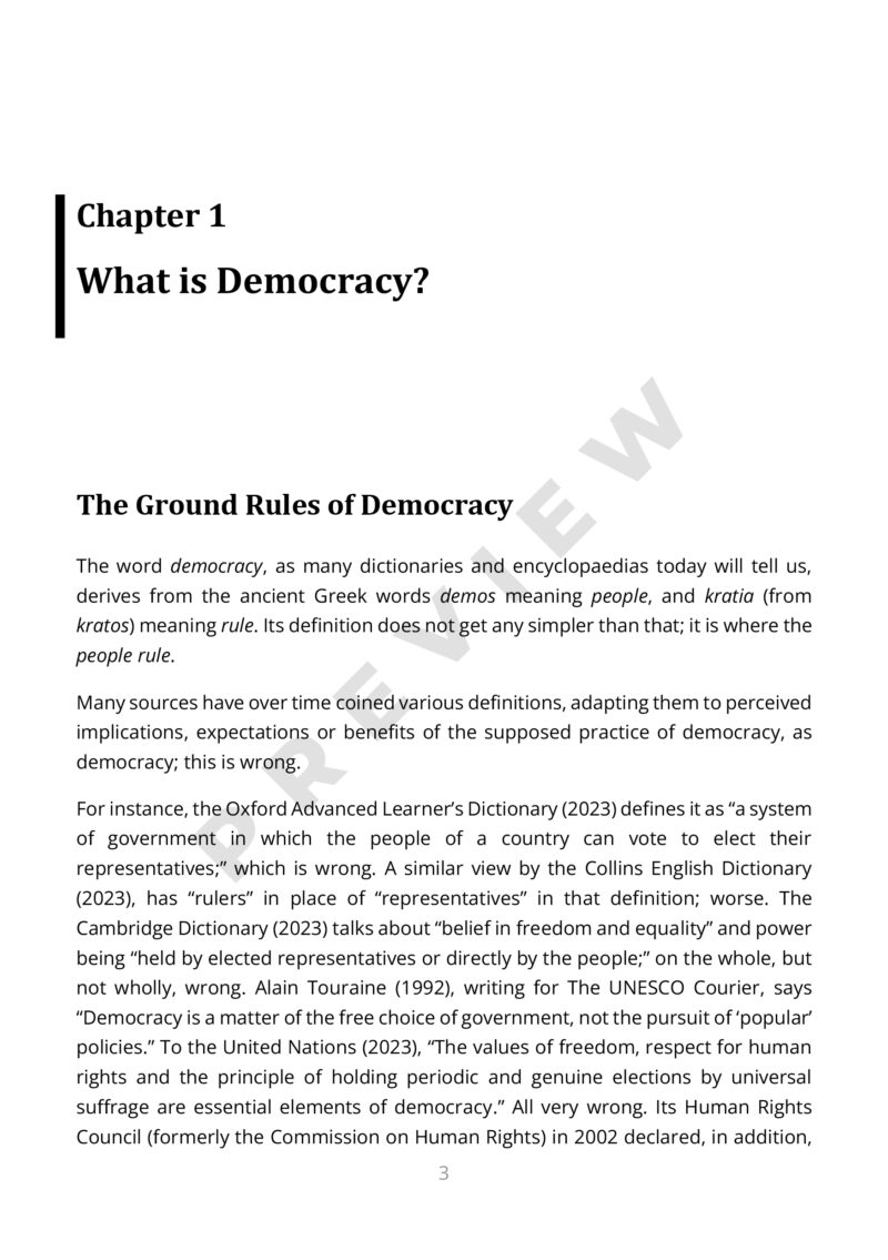 Preview of Chapter 1 from the book The Tragedy Called Democracy in the 21st Century