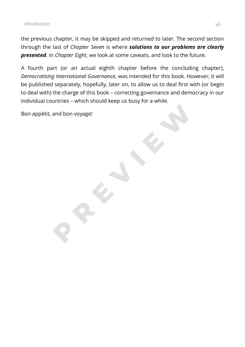 Preview of the introduction page of the book The Tragedy Called Democracy in the 21st Century